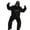 Black, variant on BMYJ Gorilla Themed Plush Jumpsuit with Head Cover, Realistic Animal Themed Outfit for Boys Girls, Fuzzy Jumpsuit for Holiday Dress Up Events (Black, 9-10 Years)