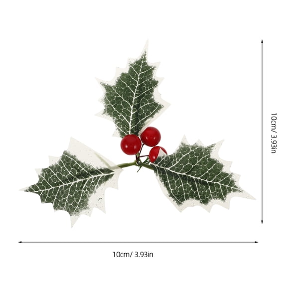 HOOWIFFY Artificial Green Berry Leaves for Christmas Garland, Wreaths, Holiday Decorations and Craft Supplies
