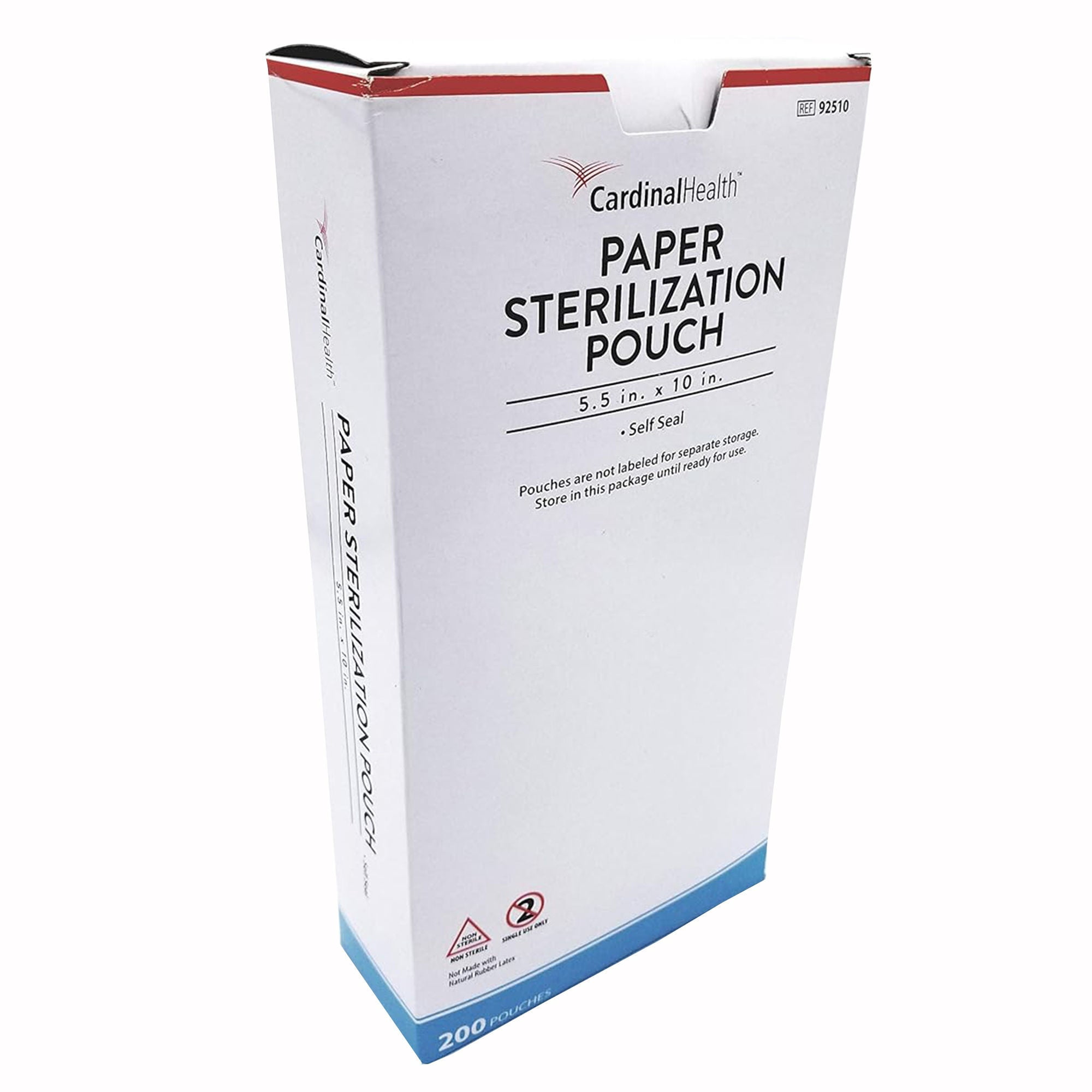 Cardinal Health Sterilization Pouch Transparent Blue White 5.25 x 10" Self Seal 200 Ct