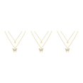 thumbnail image 4 of Qarigey Collar de borlas de mariposas brillantes para mujeres elaborado con mano de obra fina joyería de boda oro Type1 NO1, 4 of 6