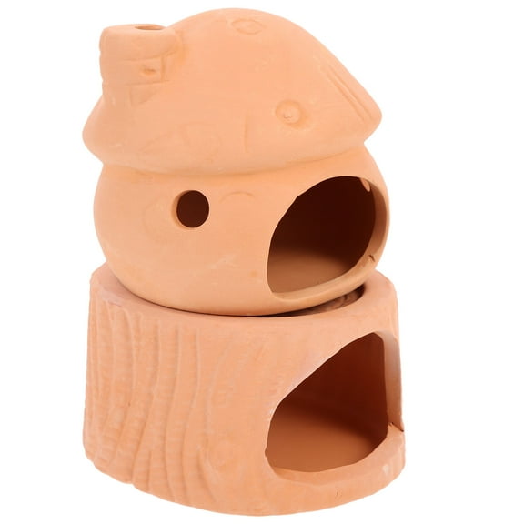 WHAMVOX  2 Pcs Aquarium Hideaway Rocks Fish Tank Escape Hole Caves for