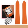 thumbnail image 3 of Correa de reloj de 21 mm para Cartier Santos Sandoz Santos Serie 100 Correa de caucho fluorado para hombre Correa de metal de liberación rápida, 3 of 5