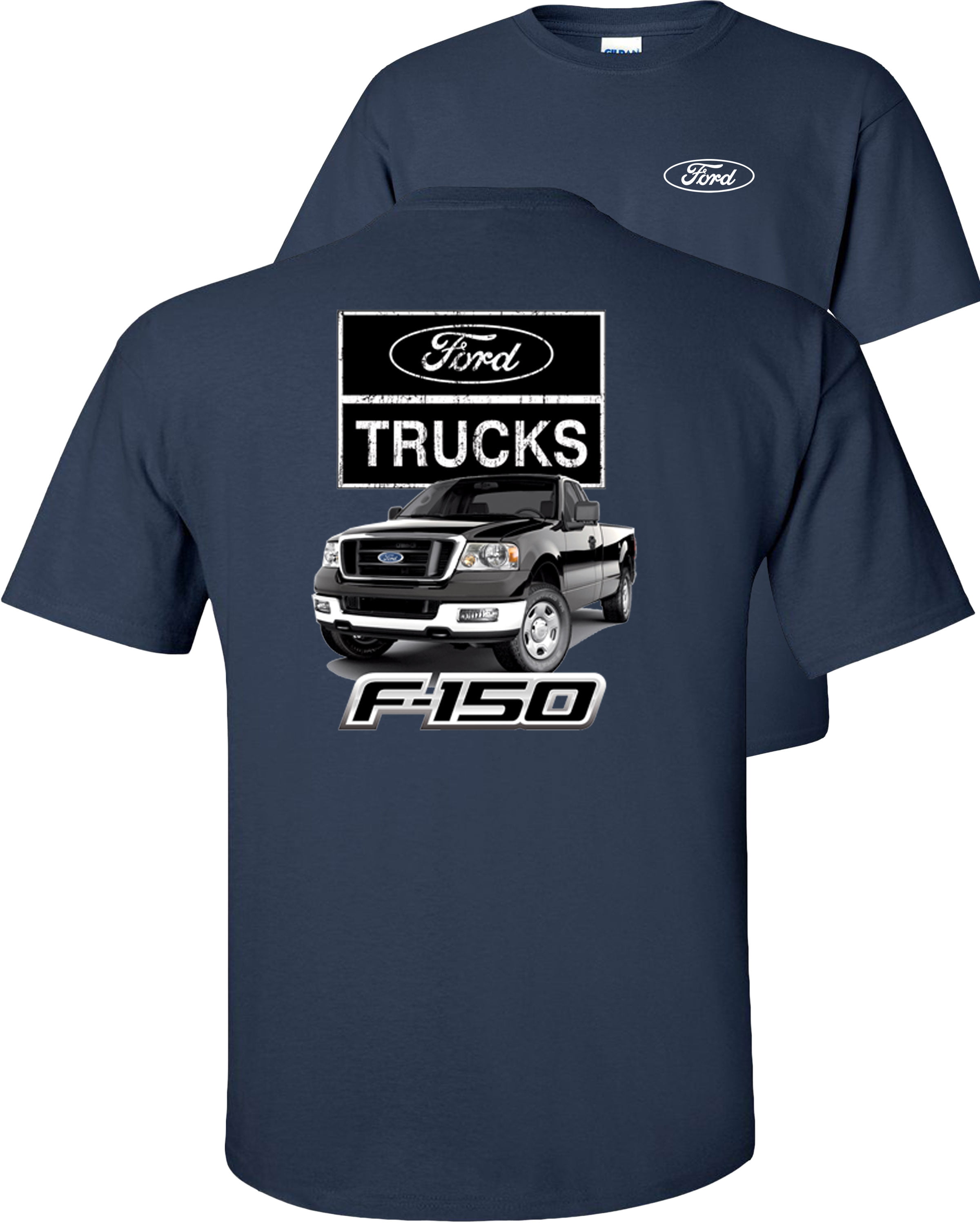 JH DESIGN GROUP Mens Ford F150 Distressed Logo Crew Neck T-Shirt 
