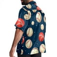 thumbnail image 3 of Baseball Men's Short Sleeve Beach Shirts, Casual Button Down Poplin Printed Summer Tops - Unisex, 3 of 6