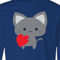 thumbnail image 4 of Inktastic Heart Cat Long Sleeve Youth T-Shirt, 4 of 5
