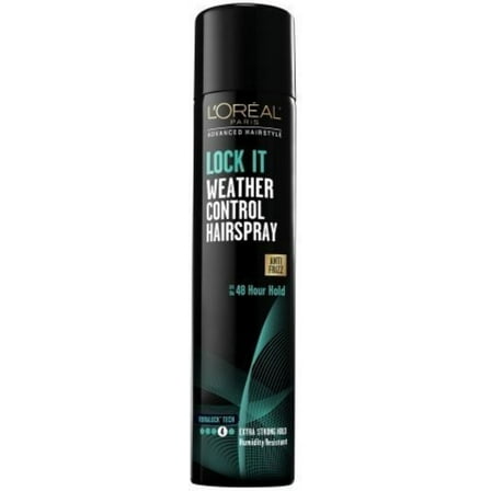 L'Oreal Advanced Hairstyle Lock It Weather Control Hair Spray Extra Strong Hold 8.25 oz (Pack of 2)