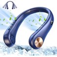 thumbnail image 1 of Ventilador de cuello sin aspas, 2022 Recargable y ventilador de cuello ajustable de tamaño con correa de silicona cómoda, 5 velocidades, 3600 mah, aspecto elegante, ventilador USB portátil para Wo, 1 of 3