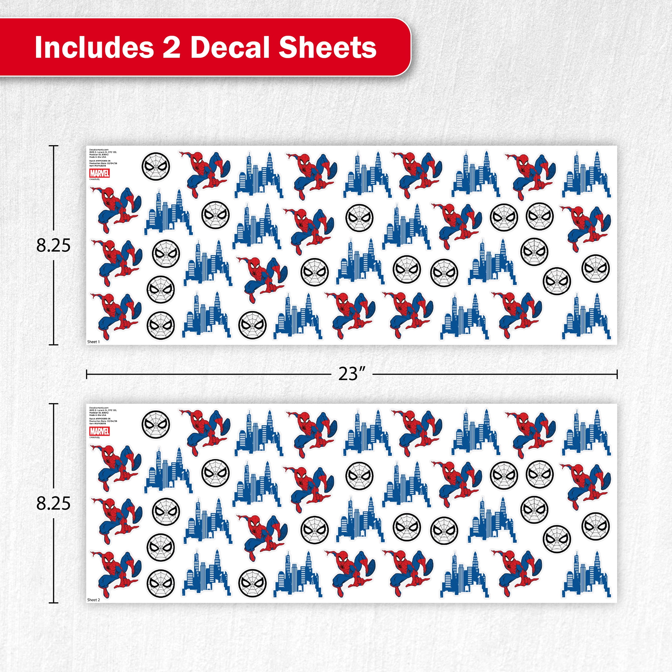 Wall Palz Spider-Man Vinyl Wall Decals Peel and Stick Room Decorations
