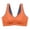 Orange, variant on Vedolay Womens Lingerie Wireless Bra Pack, Full Coverage, Leopard Satin, Wirefree Plus-Size Bra,Beige XXL
