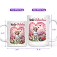 thumbnail image 4 of Hello Valentine’s Day Australian Shepherd Flower Crown Romantic Pink Floral Mug Aussie Dog Lover Gifts Coffee Tea Cup - 00031, 4 of 4