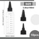 thumbnail image 2 of Paquete de 10 botellas exprimibles de plástico de 100 ml/3,4 oz con escala, PET transparente, tapa de rosca negra, botellas dispensadoras graduadas., 2 of 9