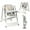 Gray, variant on TouHeart Baby High Chair Swing Combo, 3-in-1 Convertible Highchair for Babies and Toddlers with Wheels, Gray