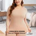 thumbnail image 3 of COMFREE Plus Size Women Thermal Underwear Long Johns Base Layer Top and Bottom Sets for Cold Weather, 3 of 7