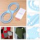 thumbnail image 3 of Cuadros Decorativos Afghan Loom Knitting Board Tool con 3 proyectos para calcetines de suéter azul Likrtyny embutido en tela, 3 of 9