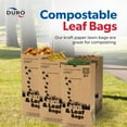 Large 30 Gallon Lawn and Leaf Bags Brown Paper, 2Ply Lawn Bags Brown