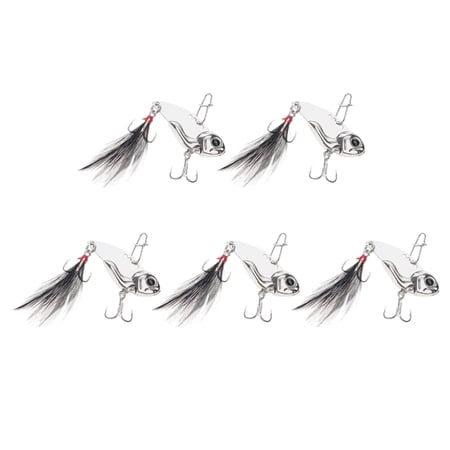 Oasiva 5Pcs Artificial Baits Spoon Lures Wobbler Trolling Swimbait Metal Jig Spoon Lure