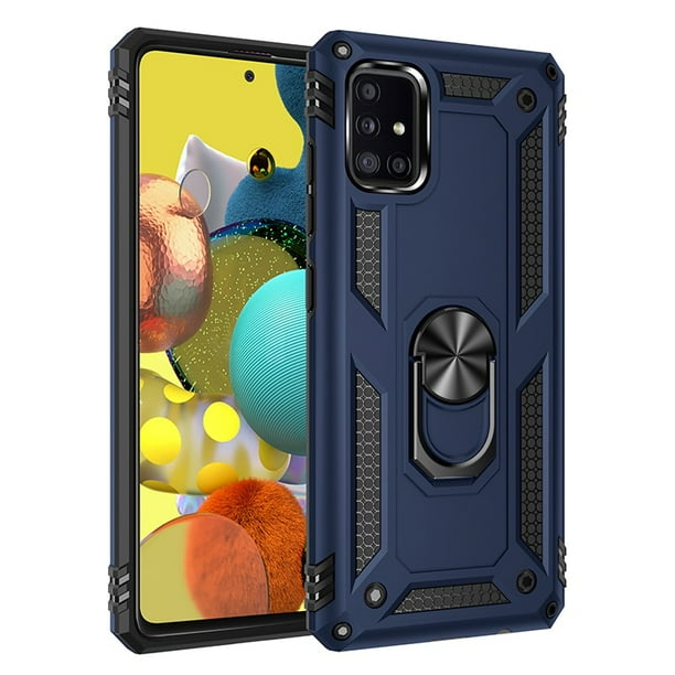 Funda de anillo de Metal magnético Armor para Samsung Galaxy A51 A71 A52 A72 A21S S21 S20 S10 S9 S8 Plus A12 A31 A50 A70 A32 M21 M31 Tan Jianjun unisex