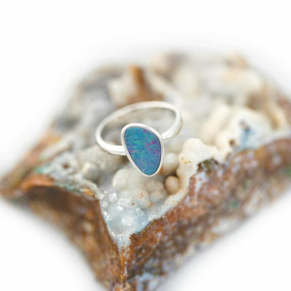 PURE BLISS STERLING SILVER NATURAL SOLID AUSTRALIAN WHITE OPAL NECKLACE