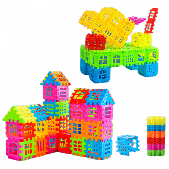 XIHAMA Waffle Blocks for Toddlers and Kids Building Toys, 55 Pieces