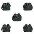 thumbnail image 1 of Maytalsory Chic Small Shopping Bucket Shoulder Bag Drawstring Purse Handbag Blue Green 22x11x19CM 5Set, 1 of 6