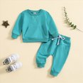 thumbnail image 2 of Xudanell Baby Boy Clothes 2 Piece Long Sleeved Solid Color Sweatshirt Sweatpants Set Baby Outfits Winter Home Wear, 2 of 6