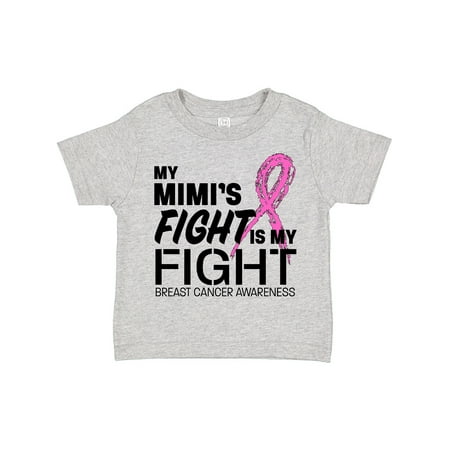 

Inktastic My Mimi s Fight is My Fight- Breast Cancer Awareness Gift Toddler Boy or Toddler Girl T-Shirt