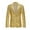 #207-Gold, variant on Handshe Men's Fashion Solid Color Plus Size Pocket Long Sleeved Lapel Sequin Button Suit Slim Jacket