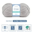 thumbnail image 5 of CBC Perfectly Posh Chenille Yarn for Knitting, Crocheting and Amigurumi - 6 Pack (7 oz / 200 g, 233 yards Each Skein), Light Gray, Gauge 5 Bulky, 5 of 9