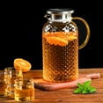 thumbnail image 7 of PARACITY Glass Pitcher Squama Designed 64 oz, High Borosilicate Water Pitcher, Iced Tea Pitcher with Stainless steel Lid and Handle,  for Iced Tea, Juice, Milk, 7 of 7