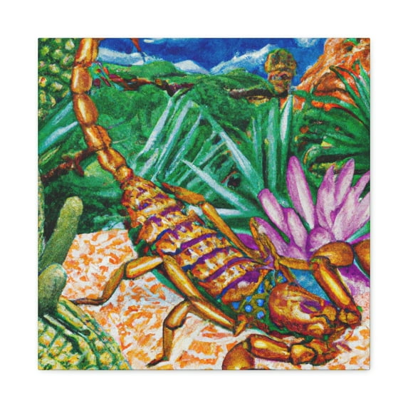 Scorpion in Pointillism - Canvas