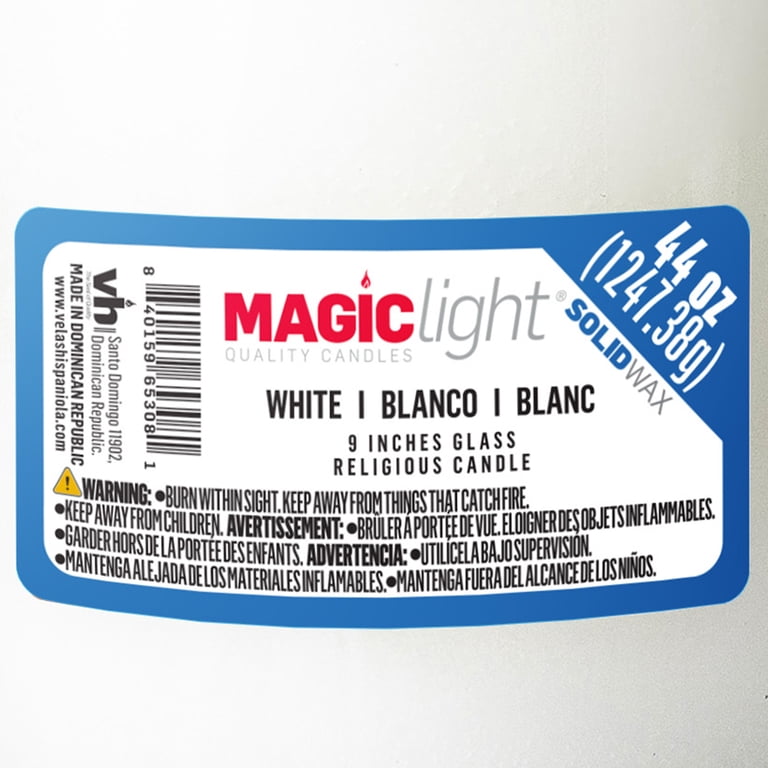 Magic Light Religious Prayer Candle, 44 oz, Clear Glass photo 4