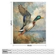 thumbnail image 2 of Vintage Flying Mallard Duck Flannel Warm Throw 50"x60" Vintage Animal Anas Platyrhynchos Bird Home Decor Warm And Cozy Throws for Couch Bed Living Room Throw Blanket, 2 of 8