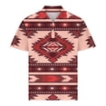 thumbnail image 5 of Moxiu Mens Short Sleeve Golf Shirts 2025 Collared Aztec Print T Shirt Casual Work Shirts Slim Fit Summer Vintage Golf Tennis Shirt Wine,XL, 5 of 5