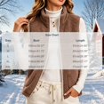 thumbnail image 4 of Womens Vest Jacket Full Zip Solid Color Sleeveless Jacket Fall Winter Casual Regular Length Outerwear with Pockets, 4 of 8