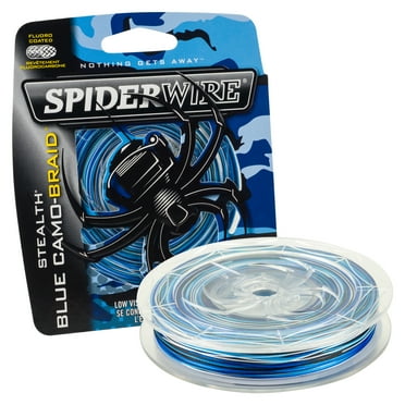 SpiderWire Stealth® Blue Camo Braid Fishing Line, Blue Camo, 15 lb Test Strength, 125 yd