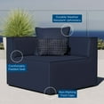 thumbnail image 3 of Sofa Corner Chair, Fabric, Blue Navy, Modern Contemporary Urban Design, Outdoor Patio Balcony Cafe Bistro Garden Furniture Hotel Hospitality, 3 of 7