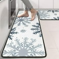 thumbnail image 2 of Kitchen Rugs Sets Of 2,Blue Christmas Snowflake Pattern Anti Fatigue Kitchen Mat Rugs Non Slip Washable,Decorative Kitchen Floor Mats for Kitchen,Sink,Laundry,17"x47"+17"x47", 2 of 5