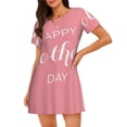 thumbnail image 1 of Fotbe Happy Mother's Day Bata de Dormir para Mujer con Estampado, Camisón de Algodón de Manga Corta, Ropa de Dormir Casual, 1 of 6