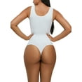 thumbnail image 6 of DODOING Women's One-Piece Bodysuits Sexy Ribbed Sleeveless Shapewear Tank Tops Bodysuits Body-shaping Underwear, 6 of 8