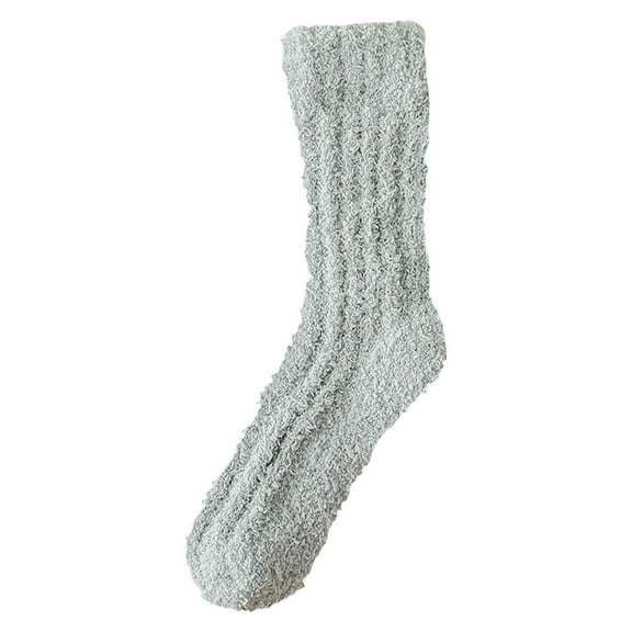 HNMKIU Women's Thermal Lined Socks Cozy Winter Sleeping Footwear For Indoor Outdoor Comfort And Warmth Green,One Size