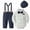 A56-Dark Blue, variant on Baby Romper Kids Fall Winter Gentleman Suit Long Sleeve Shirt Suit Fashion Set for 0 3 6 12 18 24 Months Baby Navy,9M