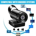 thumbnail image 4 of Cámara Web 1080P 2K con Enfoque Automático, Cámara Web HD para Computadora, Cámara Web USB en , Giratoria con Trípode para Videoconferencias en ., 4 of 5