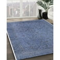 thumbnail image 2 of Ahgly Company Indoor Rectangle Mid-Century Modern Azure Blue Oriental Area Rugs, 6' x 9', 2 of 6