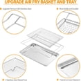 thumbnail image 3 of Air Fryer Tray Replacement for Frigidaire Oven Parts AIRFRYTRAY 24.1 x 16 Inches 304 Stainless Steel Frigidaire Air Fryer Basket Frigidaire Ready Cook Wall Ovens Air Fryer Rack 1 Set, 3 of 6