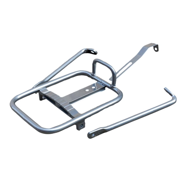Langgg Carrier Bicycle Cargo Rack Pizza Front Rack Adult Bike Silver 18x13cm