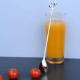 thumbnail image 3 of Kiibsot 6 Pack 7.4" Elegant Leaf Long Handle Teaspoons - Stainless Steel Stir Spoons for Coffee & Tea, Perfect for Mixing & Stirring, 3 of 8