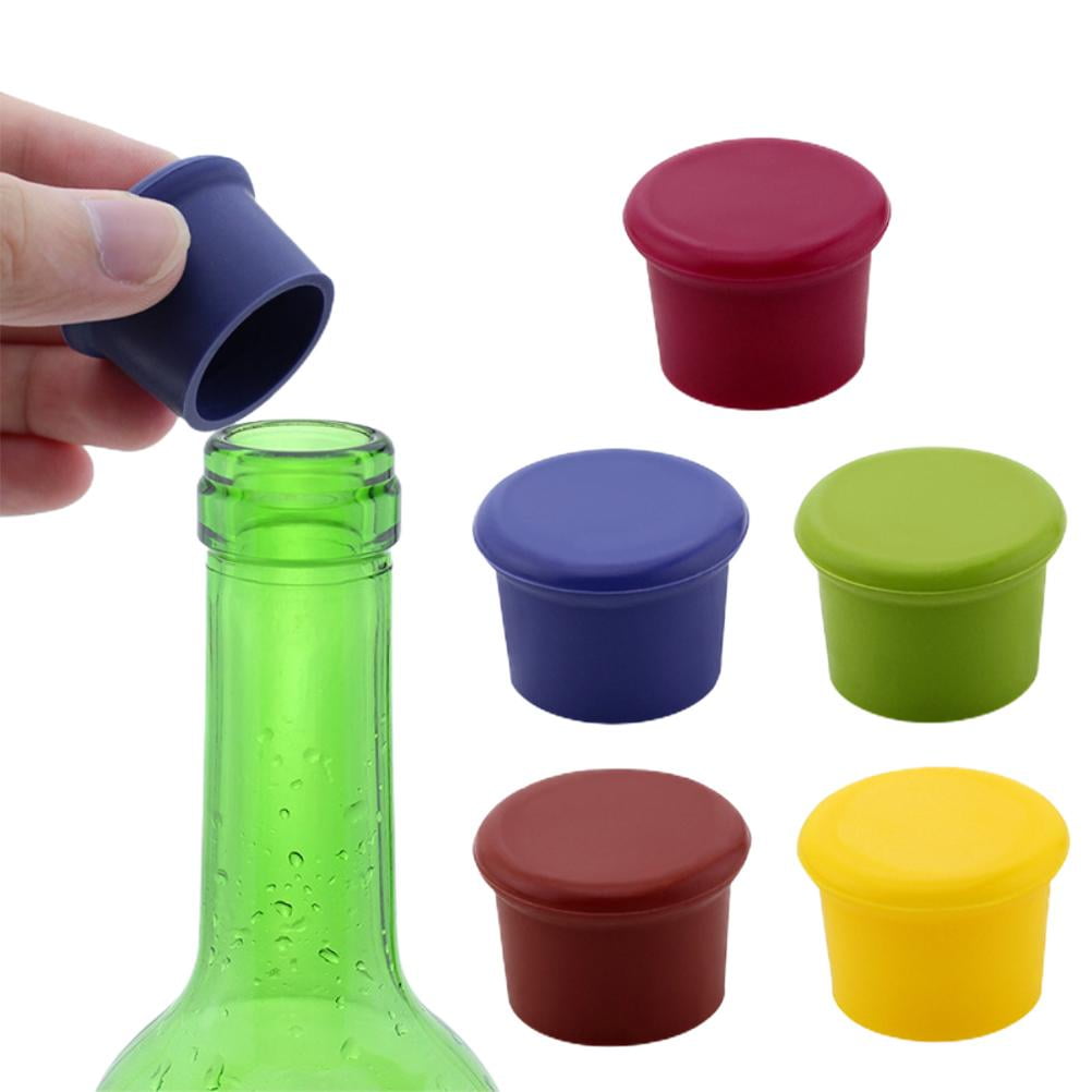 5X Silicone Wine Beer Cover Bottle Stopper Cap Beverage Home Kitchen Bar ToolLA 