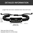 thumbnail image 4 of To Daddy Bracelet I'll Always Be Your Little Boy, You 'll Always Be My Hero- Adjustable Black Onyx 8mm Beads Bracelets Gifts for Dad from Son, 4 of 5