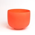 thumbnail image 5 of TOPFUND 432Hz Orange D Note 8 inch Crystal Singing Bowl Sacral Chakra with Heavy duty carrying case and Suede Stick, 5 of 6