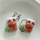 thumbnail image 1 of Alce de muñeco de nieve de Papá Noel brillante hecho a mano para niños, horquilla para el pelo, broche de taza, accesorios de resina, 1 of 6